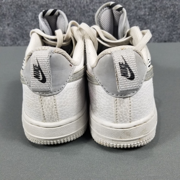 NIKE AIR FORCE 1 SHOES kids SIZE 2Y WHITE WOLF GRAY PRESCHOOL - Picture 4 of 10